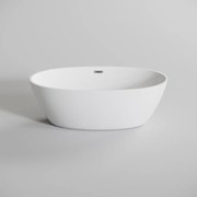 OVAL szabadon álló fürdőkád, fehér, 155x80x58 cm