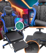 Masszázs játékszék lábtartóval - kék