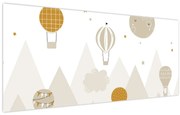 Kép - Repülő léggömbök (120x50 cm)