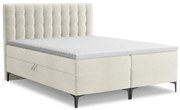 Bézs ágyneműtartós boxspring ágy 160x200 cm Puhala – Makamii