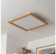 Brilagi - LED Dimmelhető lámpa SLIMFRAME WOOD LED/58W/230V 64x64 cm + távirányító