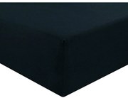 Jersey fekete lepedő TiaHome - 200x200cm