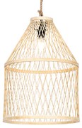 Rusztikus kültéri függőlámpa rattan 40x55 cm - Calamus