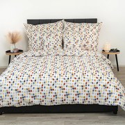 Kvalitex Krep lepedőhuzat Mozaika, 200 x 200 cm,2x 70 x 90 cm, 200 x 200 cm, 2 ks 70 x 90 cm
