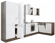 Yorki 370 sarok konyhabútor alsó sütős, alulfagyasztós hűtős kivitelben