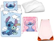Disney Lilo és Stitch, A csillagkutya Clouds Paradise gyerek, ovis ágyneműhuzat, derékalj, tornazsák és paplan/párna szett 100x135 cm 40x60 cm