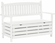 Kerti pad, fehér, 123,5 cm, DILKA