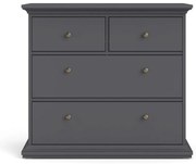 Szürke alacsony komód 96x87 cm Paris – Tvilum