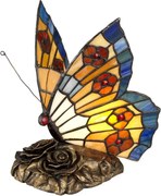 Elstead QZ-OBUTTERFLY-TL - LED dekorációs TIFFANY lámpatest 1xG9/3W/12/230V pillangó