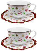 Mézeskalács karácsonyi csészék csészealjakkal