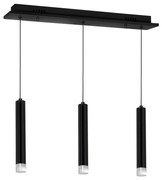 LED Csillár zsinóron CARBON 3xLED/15W/230V