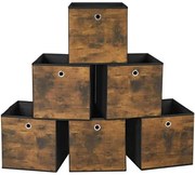 Összecsukható tárolódobozok, 6 kockából álló készlet