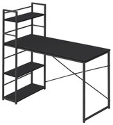 Íróasztal MAX 4.0 SONOMA polccal 120x44 cm, fekete