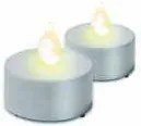 NEXOS Dekoratív gyertya szett 2 db ezüst