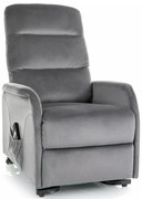 Jupiter M dönthető bársony fotel szürke