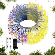 LED-es karácsonyfa fényfüzér hagyományos 100 Led 10m többszínű