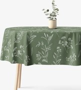 Goldea ovális pamut terítő - gyógynövény levelek 120 x 160 cm