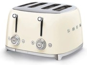 50-es évekbeli, Retro stílusú kenyérpirító, P4 krémszínű 2000W - SMEG
