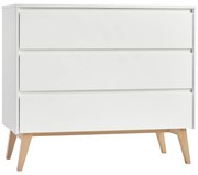Swing fehér fiókos gyerek komód, 100 x 92 cm - Pinio