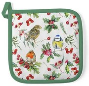 Karácsonyi edényalátét pamut Téli Madárdal