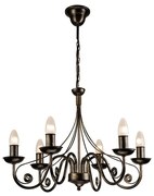 Brilagi - LED Csillár láncon STEFANO 6xE14/40W/230V fekete patina 8590828606703