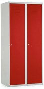 Fém szekrény, 80 x 50 x 180 cm, hengerzár, piros - ral 3000