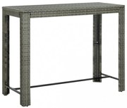 szürke polyrattan kerti bárasztal 140,5 x 60,5 x 110,5 cm