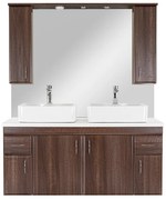 Bianco 130 komplett mosdó nélkül aida dió fehér munkalappal