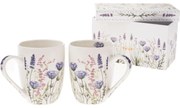 Ajándék szett 2 porcelán bögre Nyári rét 350 ml