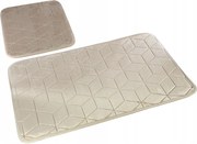 Fürdőszobaszőnyegek Sumba Bézs Csúszásgátló járdák Szett 2 részes