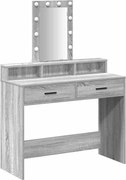 vidaXL Öltözködőasztal fiókkal Szürke 100 x 41 x 140 cm Faanyag
