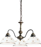 Kolarz 731.83.170 - NONNA láncos csillár 3xE27/75W/230V, virágdíszítésű, rózsaarany