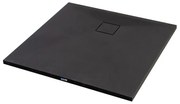 Cagliari Black 80x80x2,6 cm szögletes, SMC zuhanytálca szifonnal