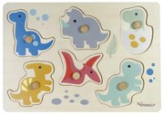 Fa formabeillesztős puzzle (részek száma 6) Dinosaurs – Kindsgut
