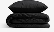 Goldea pamut ágyneműhuzat garnitúra - fekete 140 x 200 és 70 x 90 cm