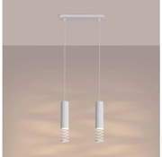 Sollux SL.1687 - Csillár zsinóron LAMI 2xGU10/10W/230V fehér