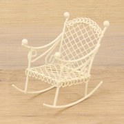 Mini Kert Hintaszék, fehér 4,5cm magas