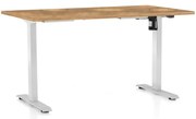 OfficeTech A állítható magasságú asztal, 120 x 80 cm, fehér alap, arany tölgy