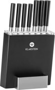 Klarstein Kitano, késkészlet tömbbel, 8 darabos, 7 kés, acél, luxus fa blokk