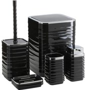 Fürdőszobai készlet WAVE 5 db fekete/króm