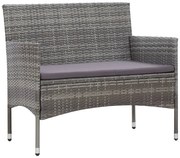 vidaXL szürke polyrattan kerti pad 105 cm