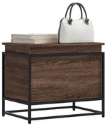 barna tölgy színű szerelt fa tárolóláda fedéllel 60x40x51,5 cm