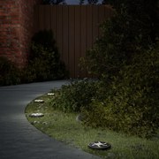 4 db meleg fehér napelemes kültéri talajlámpa tüskével