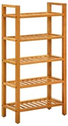 tömör tölgyfa cipőtartó 5 polccal 50 x 27 x 100 cm