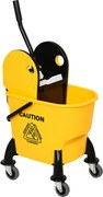 HOMCOM Tisztítókocsi Vödör Kihúzóval 26 Liter, Sárga, 44cm x 36cm x 90cm | Aosom