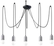 Sollux SL.1161 - Csillár zsinóron NESO 5xE27/15W/230V pók beton