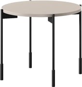 Sonatia dohányzóasztal 60 cm kerek fém lábakkal - kasmír