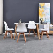 Catini TABERG Étkezőgarnitúra 4x szék + asztal, fehér