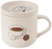 Orion Tea porcelán bögre, fedővel, 0,45 l