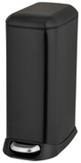 Matt fekete acél pedálos szemetes 20 l Design – Wenko